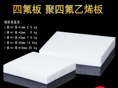 聚四氟乙烯板厂家，5mm厚聚四氟乙烯板